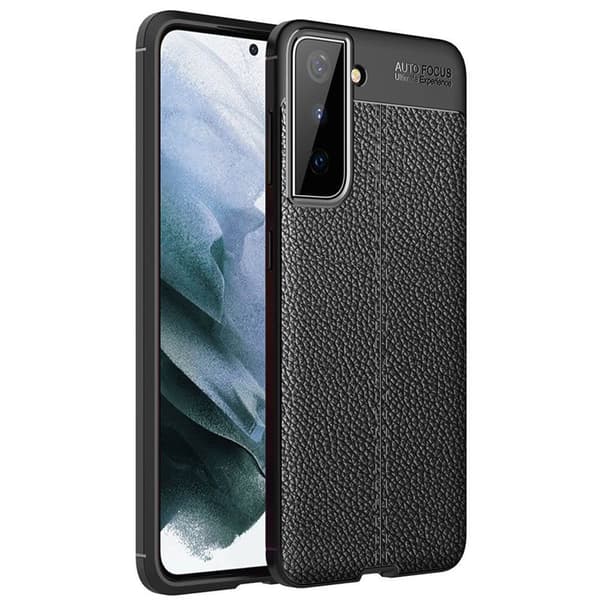 Nahkakuvioitu TPU kuori Samsung Galaxy S22 : väri - musta