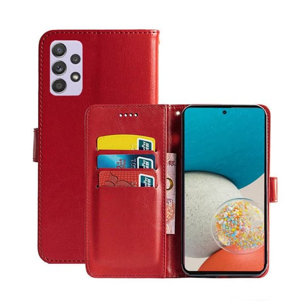 Wallet Cover 3-kort Samsung Galaxy A53 5G : farve - rød