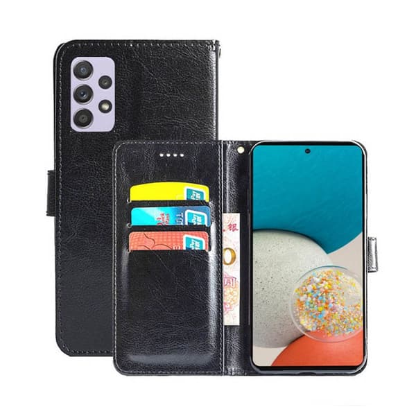 Wallet Cover 3-kort Samsung Galaxy A53 5G : farve - sort