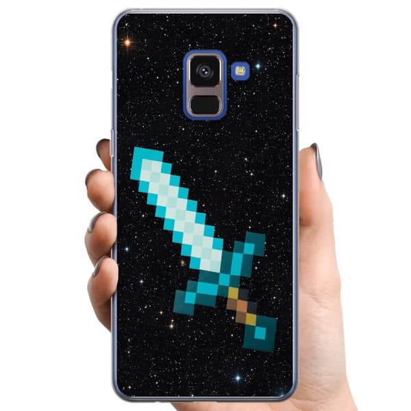 Samsung Galaxy A8 (2018) TPU Mobilcover Minecraft Sværd