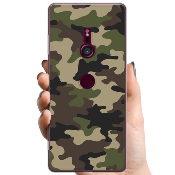 Sony Xperia XZ3 TPU Mobilskal Woodland Camo