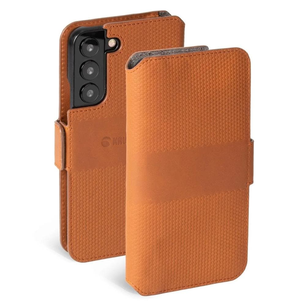Krusell Samsung Galaxy S22 Fodral Leather PhoneWallet Cognac