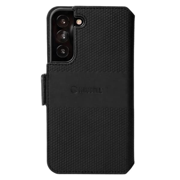 Krusell Samsung Galaxy S22 Plus Kotelo Leather PhoneWallet Musta