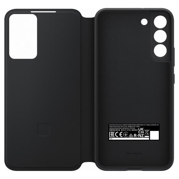 Samsung Original Galaxy S22 Kotelo Smart Clear View Cover Musta