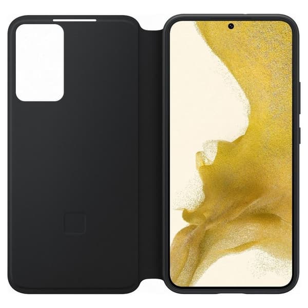 Samsung Original Galaxy S22 Kotelo Smart Clear View Cover Musta