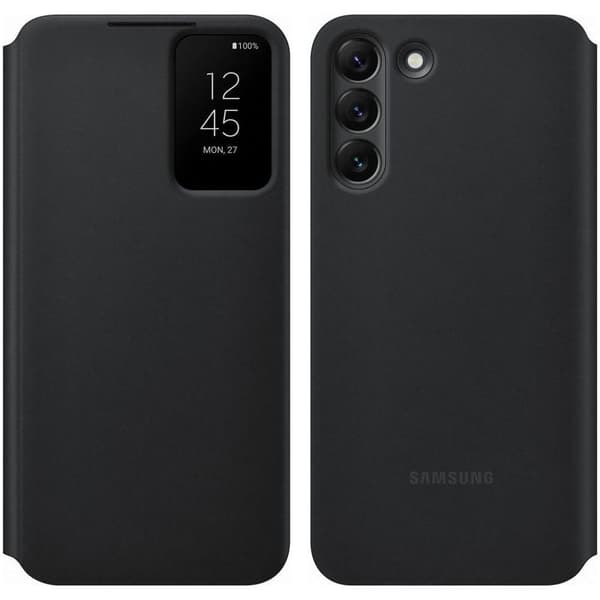 Samsung Original Galaxy S22 Fodral Smart Clear View Cover Svart