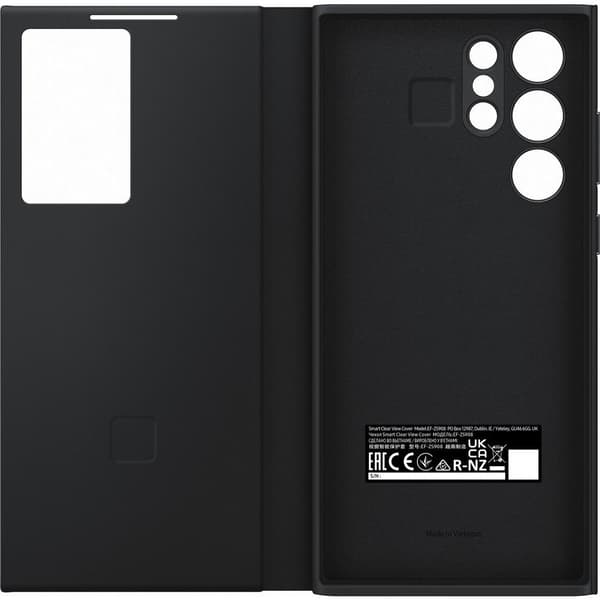 Samsung Original Galaxy S22 Ultra Etui Smart Clear View Cover Sort