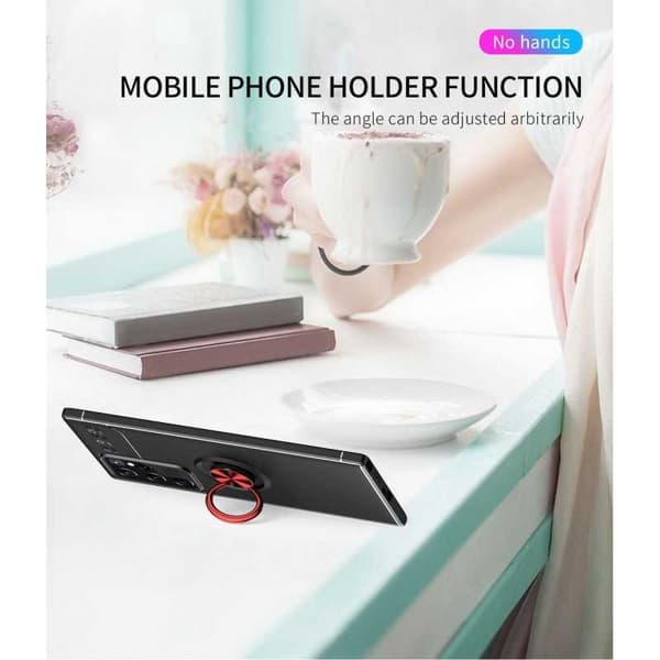Samsung S22 Ultra Praktisk stødsikkert cover med ringholder V3