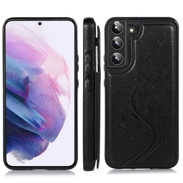 Samsung S22 Plus Stöttåligt Skal Korthållare 3-FACK Flippr V2 Svart