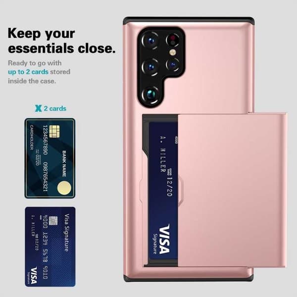 Samsung S22 Ultra Stöttåligt Skal Kortfack StreetWise