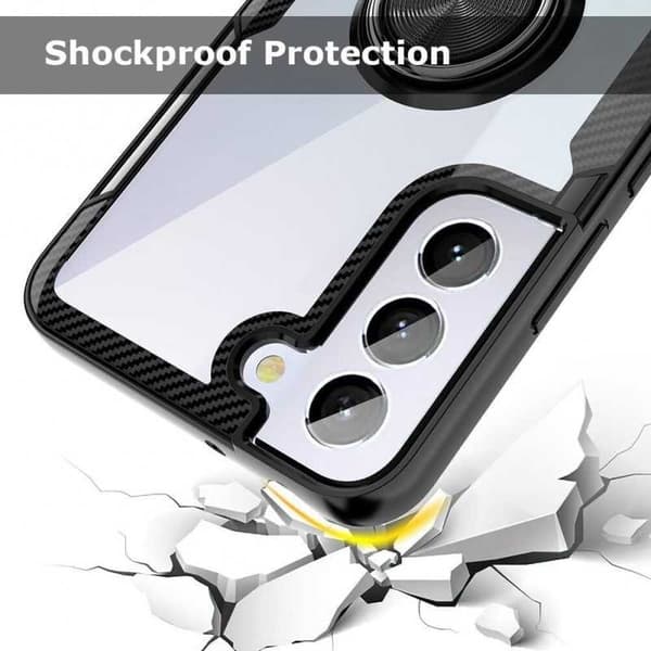 Samsung S22 Plus Praktisk stødsikkert cover med ringholder V4
