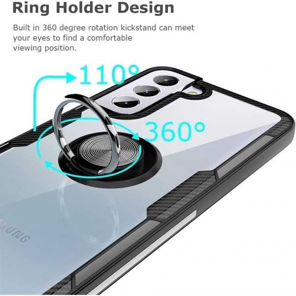 Samsung S22 Plus Praktisk stødsikkert cover med ringholder V4