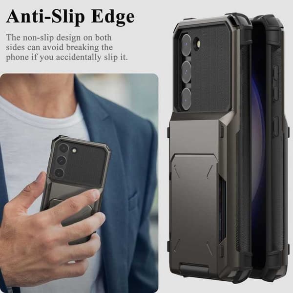 Samsung S22 Plus stødsikkert cover med ugyldigt kortrum