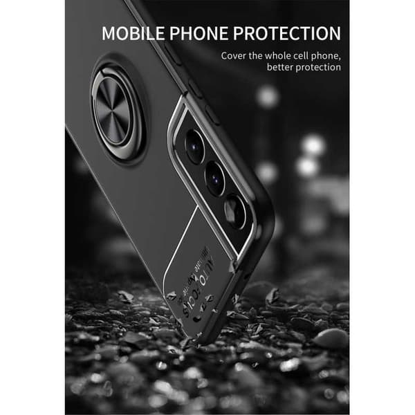 Samsung S22 Praktisk stødsikkert cover med ringholder V3