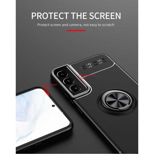 Samsung S22 Praktisk stødsikkert cover med ringholder V3