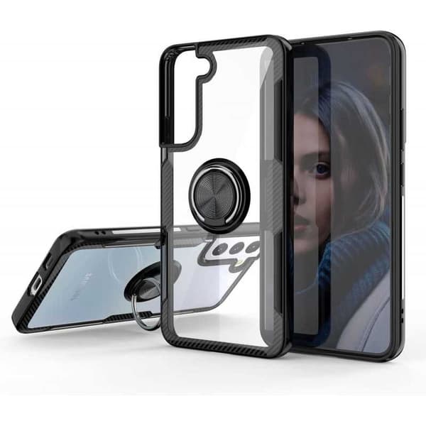 Samsung S22 Praktisk stødsikkert cover med ringholder V4