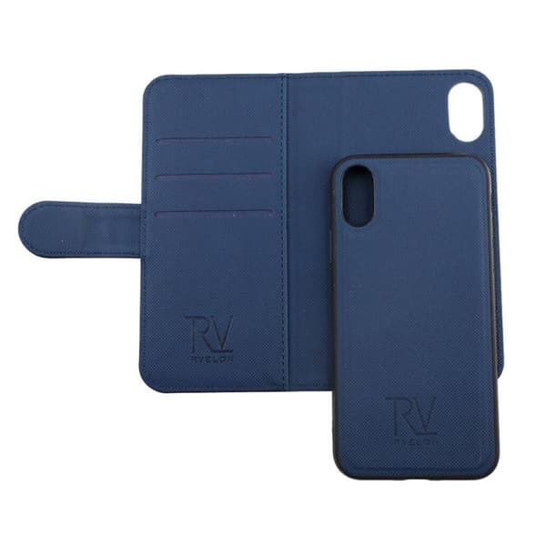 iPhone X/XS Plånboksfodral Magnet Rvelon - Blå
