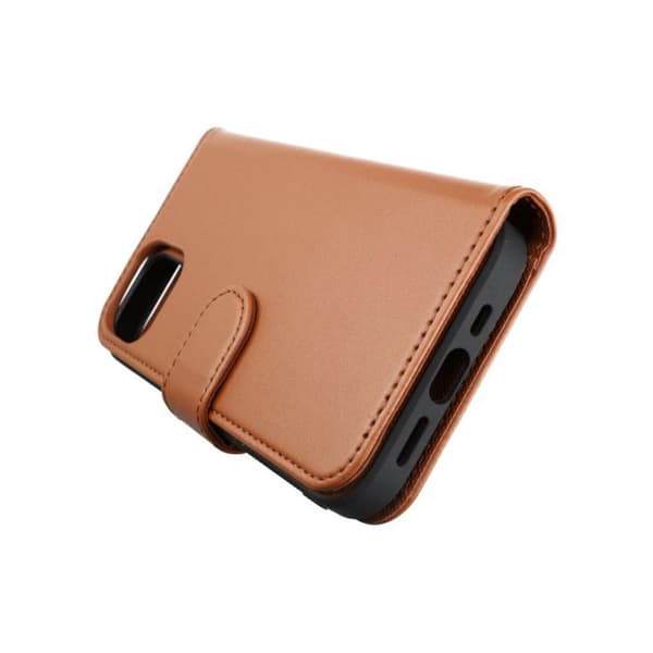 iPhone 13 Mini Plånboksfodral Magnet Rvelon - Guldbrun
