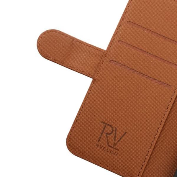 iPhone 13 Pro Max Plånboksfodral Magnet Rvelon - Guldbrun