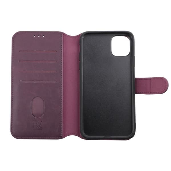 iPhone 11 Plånboksfodral Magnet Rvelon - Mörklila