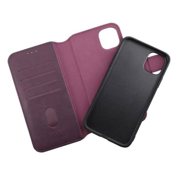 iPhone 11 Plånboksfodral Magnet Rvelon - Mörklila
