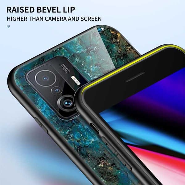 Redmi Note 10 Pro Marmorskal 9H Härdat Glas Baksida Glassback V2
