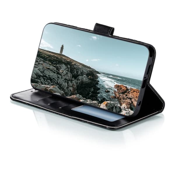 SKALO Samsung S21 FE Mandala Plånboksfodral - Svart