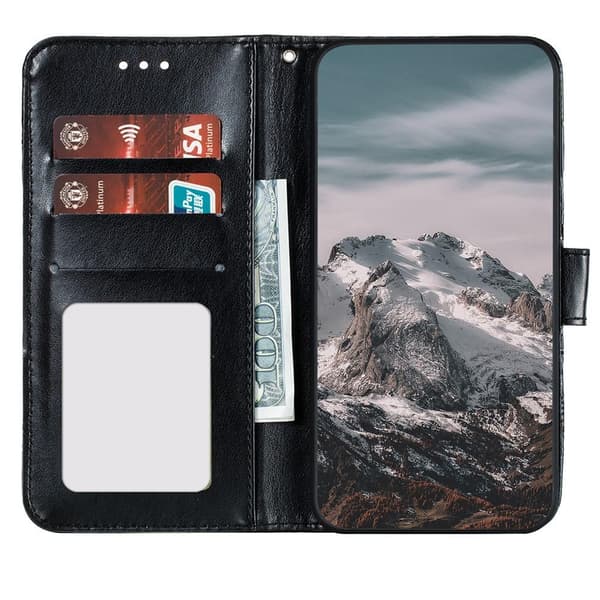 SKALO Samsung S21 FE Mandala Plånboksfodral - Svart