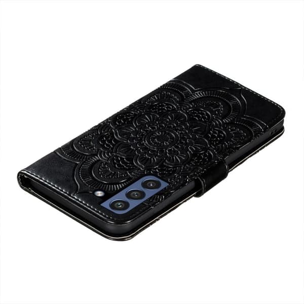 SKALO Samsung S21 FE Mandala Plånboksfodral - Svart