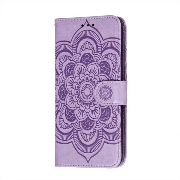 SKALO Samsung S21 FE Mandala Flip Cover - Lilla