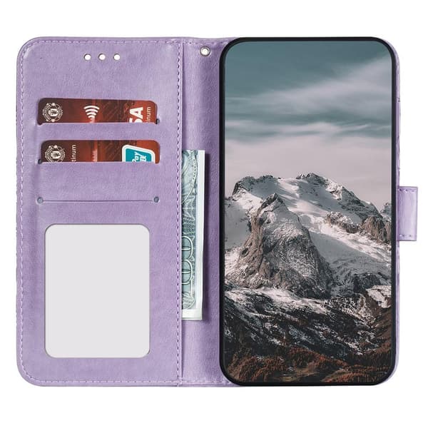 SKALO Samsung S21 FE Mandala Flip Cover - Lilla
