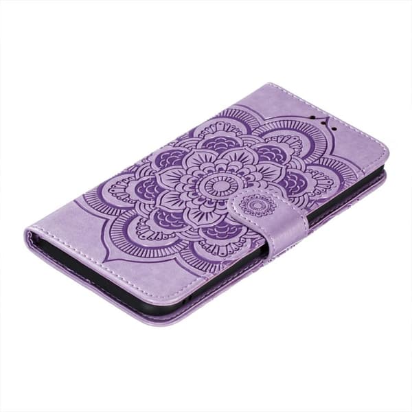 SKALO Samsung S21 FE Mandala Flip Cover - Lilla