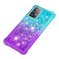 Miniatyrbillede 6 af 6: SKALO Samsung A52/A52s Kvicksand Glitter Hjerter TPU Cover - Turkis-Lilla