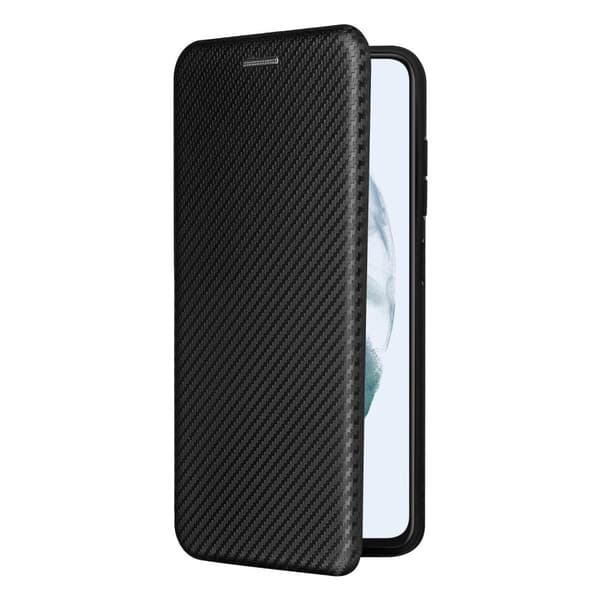SKALO Samsung S21 FE Carbon Fiber Lompakkokotelo - Musta