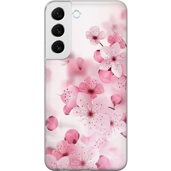 Samsung Galaxy S22 5G Gennemsigtig cover Kirsebærblomst