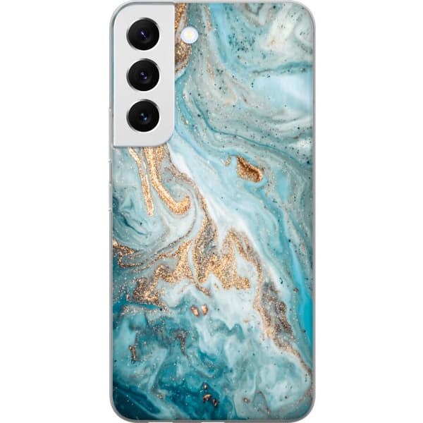 Samsung Galaxy S22 5G Gennemsigtig cover Magisk Marmor
