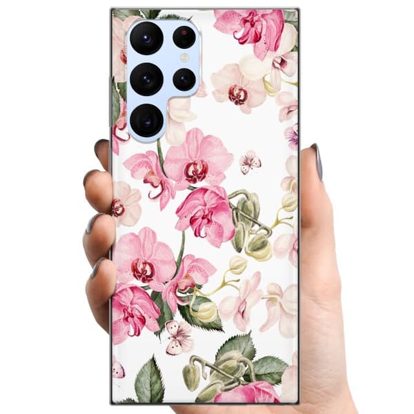 Samsung Galaxy S22 Ultra 5G TPU Mobilcover Blomster