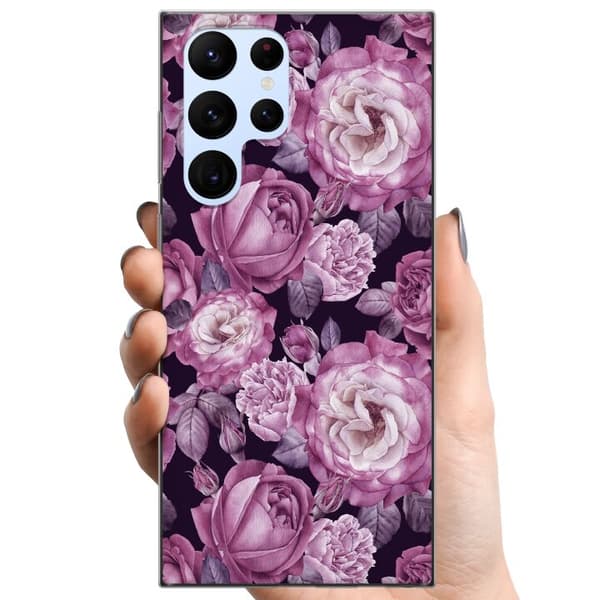 Samsung Galaxy S22 Ultra 5G TPU Mobilcover Blomster
