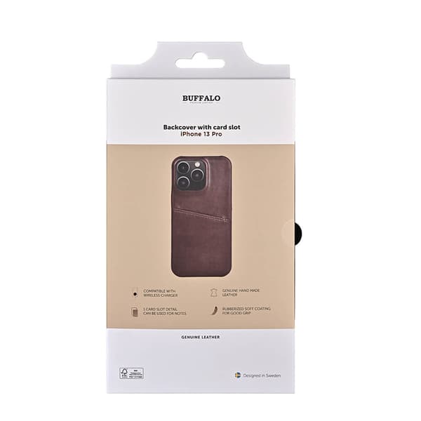 Mobildeksel Lær Brun - iPhone 13 Pro