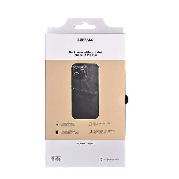Cover Læder Sort - iPhone 13 Pro Max