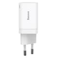 Miniatyrbillede 3 af 4: Baseus Super Si Pro Quick Charger C+U 30W Vægoplader - Hvid