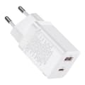 Miniatyrbillede 2 af 4: Baseus Super Si Pro Quick Charger C+U 30W Vægoplader - Hvid