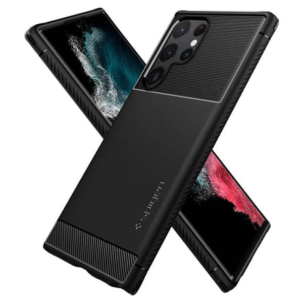 Spigen Rugged Armor skal Samsung Galaxy S22 Ultra - Svart