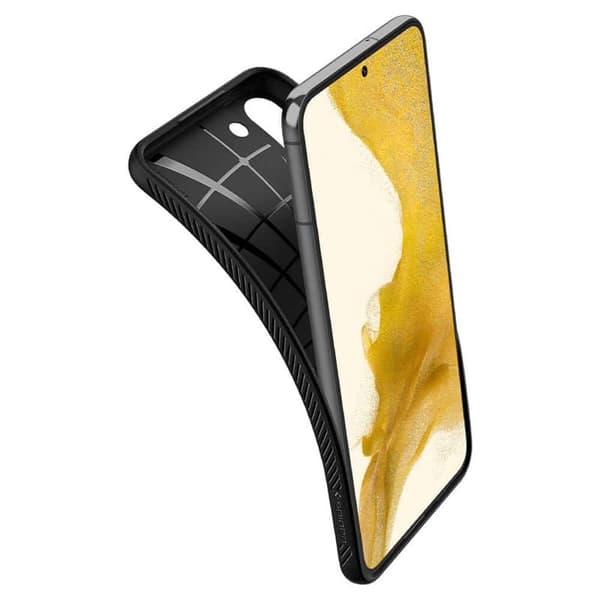 Spigen Liquid Air kuori Samsung Galaxy S22 - Musta