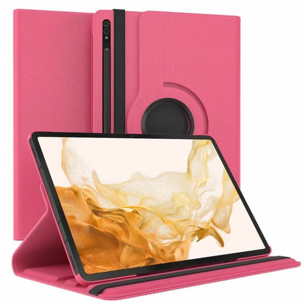 360° käännettävä kotelo Samsung Galaxy Tab S8 11.0 - Tummavaaleanpunainen