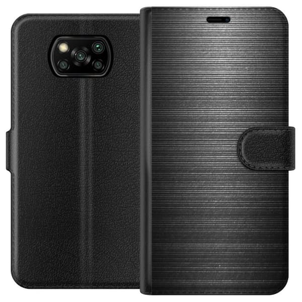 Xiaomi Poco X3 NFC Tegnebogsetui Børstet Metal