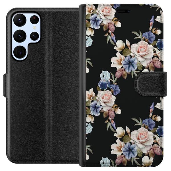 Samsung Galaxy S22 Ultra 5G Tegnebogsetui Blomstret