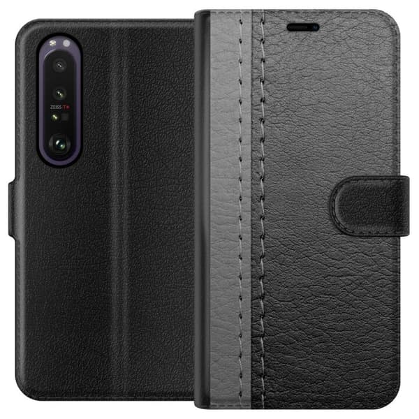 Sony Xperia 1 III Lommeboketui Sort & Grå Lær