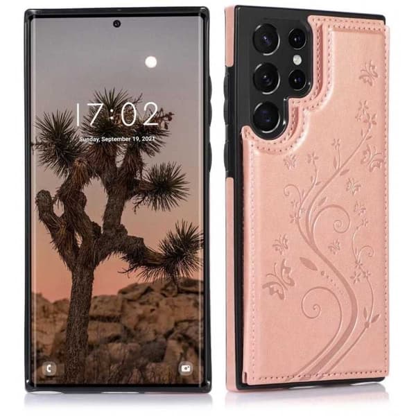 Samsung S22 Ultra Iskunkestävä Kannen korttiteline 3-POCKET Flippr V2