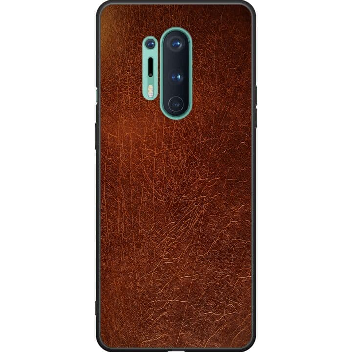 OnePlus 8 Pro Svart Skal Leather